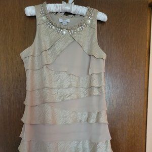 Sleeveless Sequined Summer Party Dress in size 14